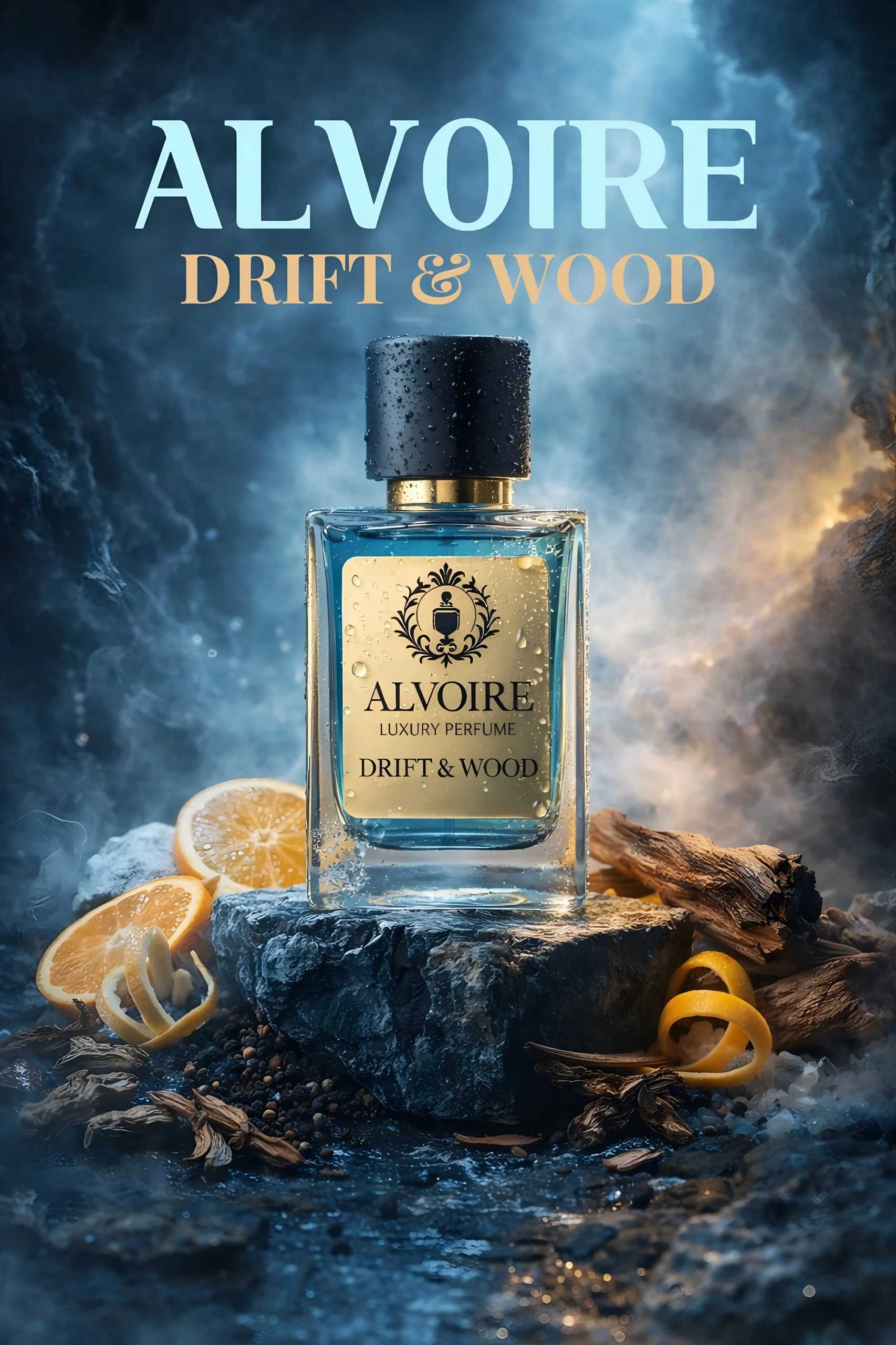 DRIFT & WOOD Fresh citrus. Ocean air. Deep woods. A clean, confident fragrance that stays sharp all day. Eau de Parfum (EDP) Long-Lasting Freshness Unisex Luxury Fragrance Premium Ingredients