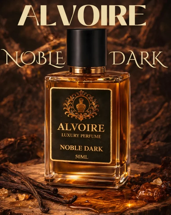 NOBLE DARK Dark oud. Warm vanilla. Deep woods. A bold fragrance crafted for nights, power, and presence. Infused with real oud wood. Eau de Parfum (EDP) Long-Lasting Intensity Unisex Luxury Fragrance Premium Oud Accord Real Oud Wood Inside