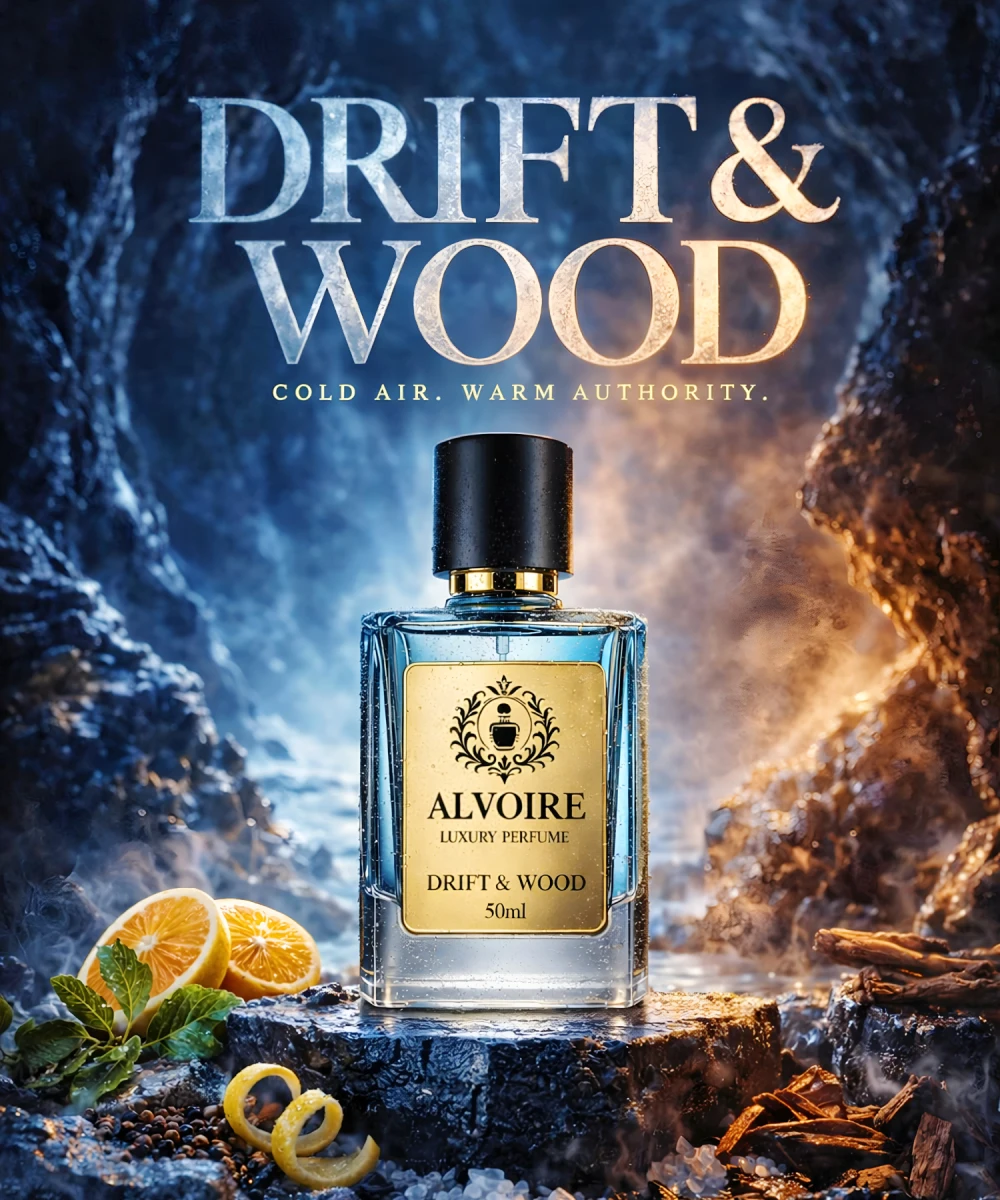 DRIFT & WOOD Fresh citrus. Ocean air. Deep woods. A clean, confident fragrance that stays sharp all day. Eau de Parfum (EDP) Long-Lasting Freshness Unisex Luxury Fragrance Premium Ingredients